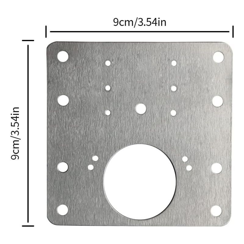 4 Pcs Stainless Steel Hinge Repair Plates with Screws for Cabinet Furniture Shelves