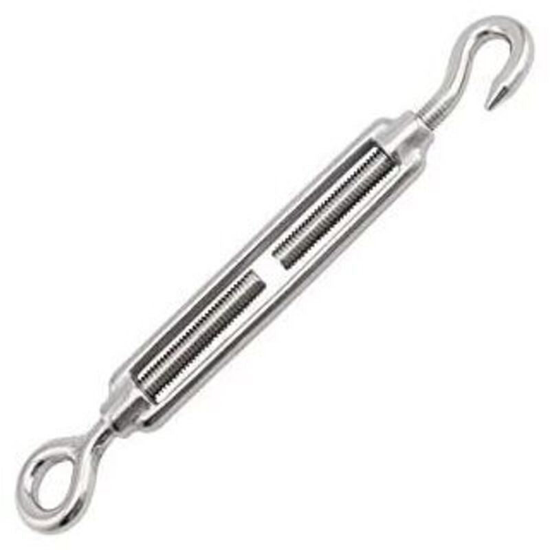 10 Pcs M4 Stainless Steel Hook and Eye Turnbuckle Wire Rope Hardware Kit
