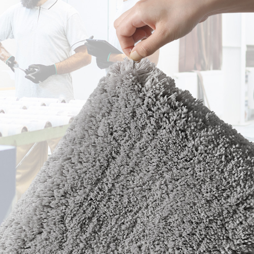 Ultra-soft and absorbent bathroom mat | 3.5cm thick, antibacterial and non-slip TPR material, machine washable, quick-drying, suitable for showers, bathtubs and entryways (Gray, 19.69*31.5in)