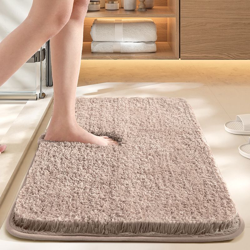 Ultra-soft and absorbent bathroom mat | 3.5cm thick, antibacterial and non-slip TPR material, machine washable, quick-drying, suitable for showers, bathtubs and entryways (dark beige, 19.69*31.5in)