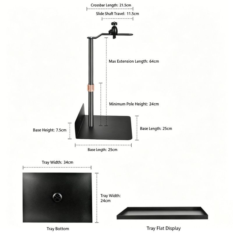 Hidden No-Drill Projector Stand, Sofa Bed Gap Floor Projector Mount with Adjustable Height, for Bedroom Home Theater