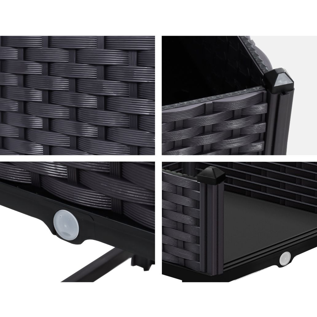 Raised Garden Bed Planter Box 40 x 40 x 23 cm, PP Growing Container for Herbs and Vegetables