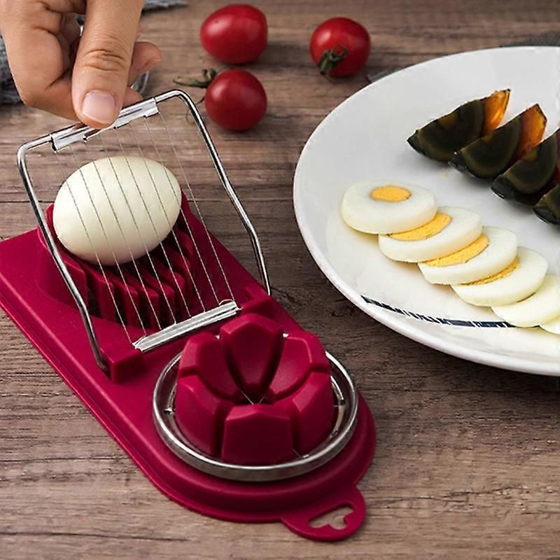 Egg Cutter Kitchen Tool, Manual Slicer for Hard-Boiled Eggs