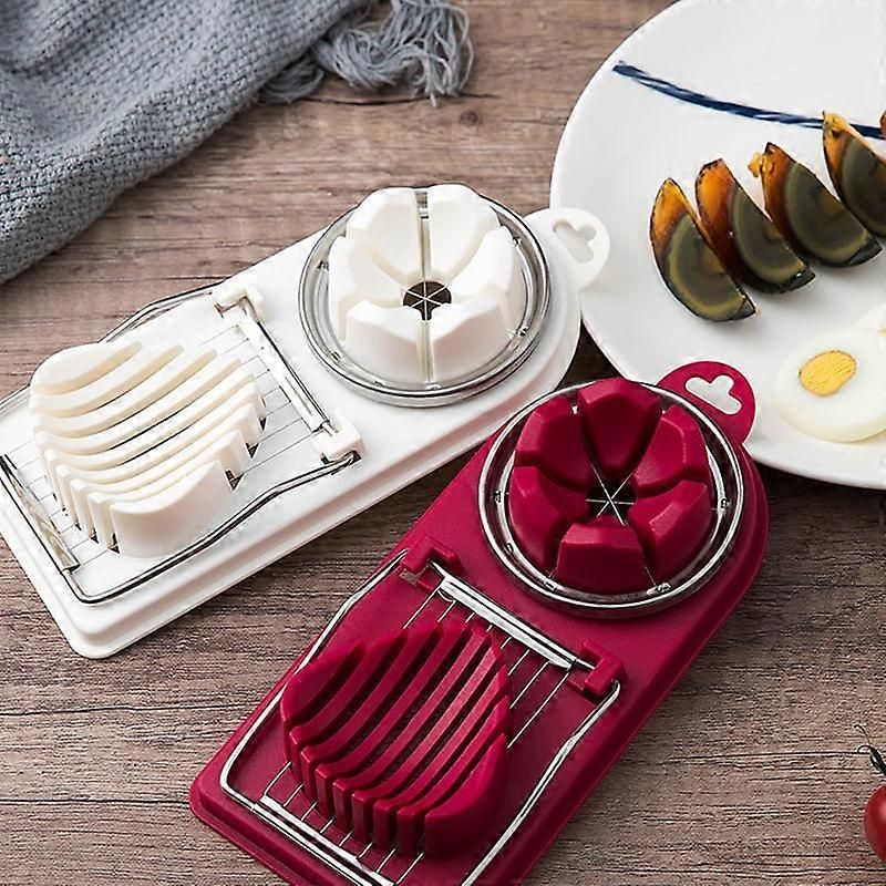 Egg Cutter Kitchen Tool, Manual Slicer for Hard-Boiled Eggs