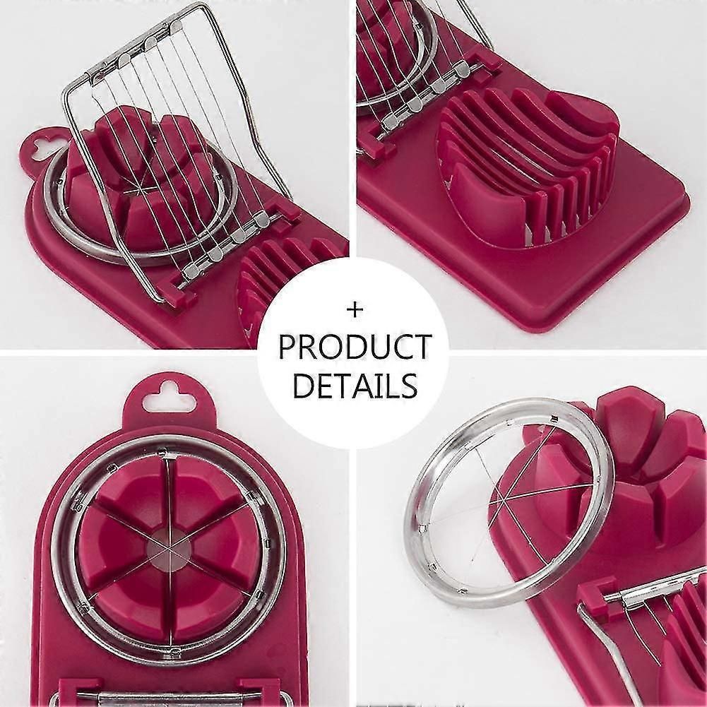 Egg Cutter Kitchen Tool, Manual Slicer for Hard-Boiled Eggs