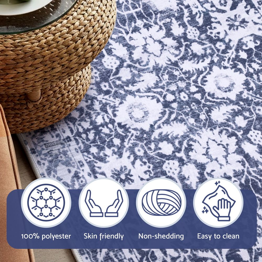 Soft Crystal Velvet Bath Mat 50 x 80 cm, Non-Slip Floor Rug