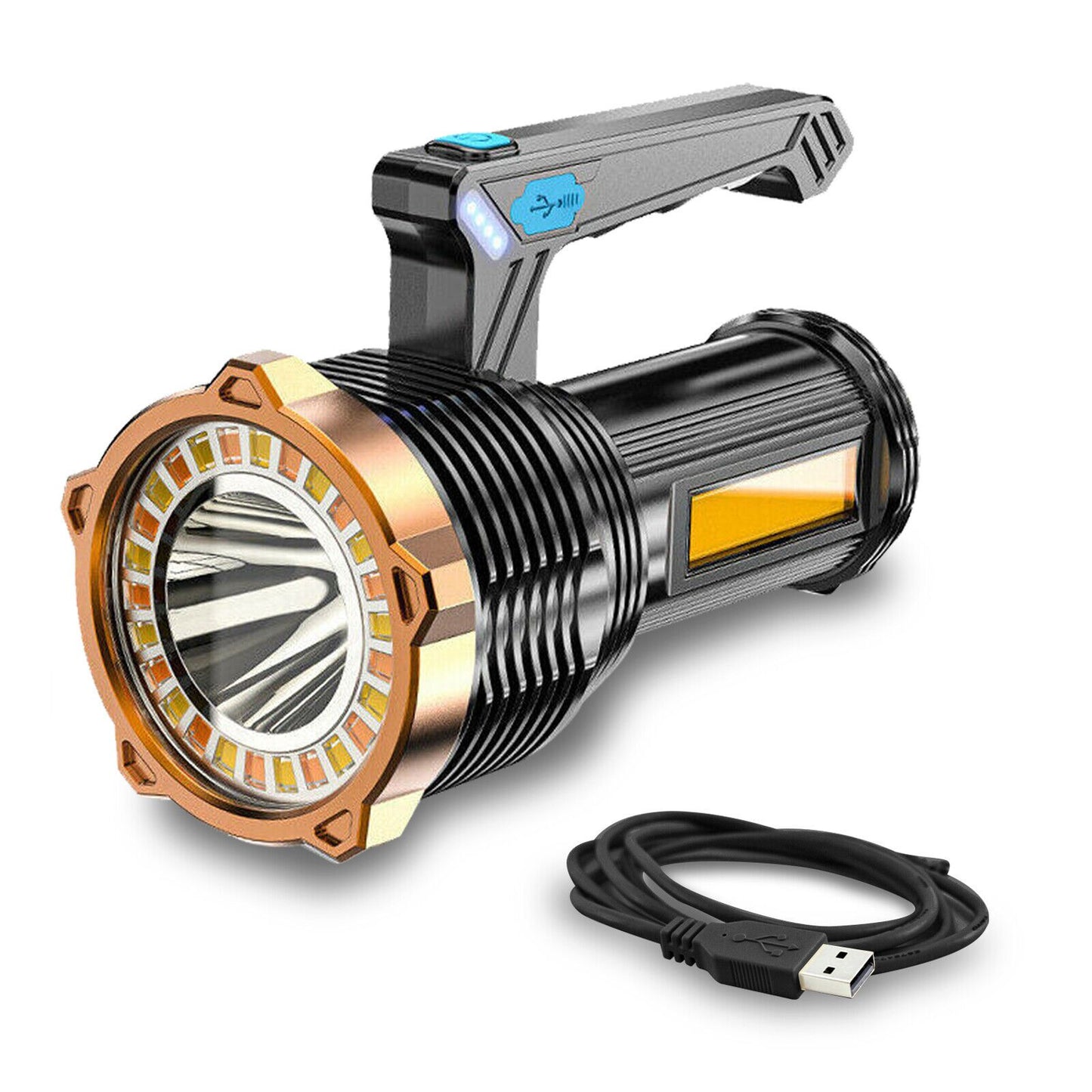 1200 Lumen USB Rechargeable LED Flashlight, Super Bright Hand Torch
