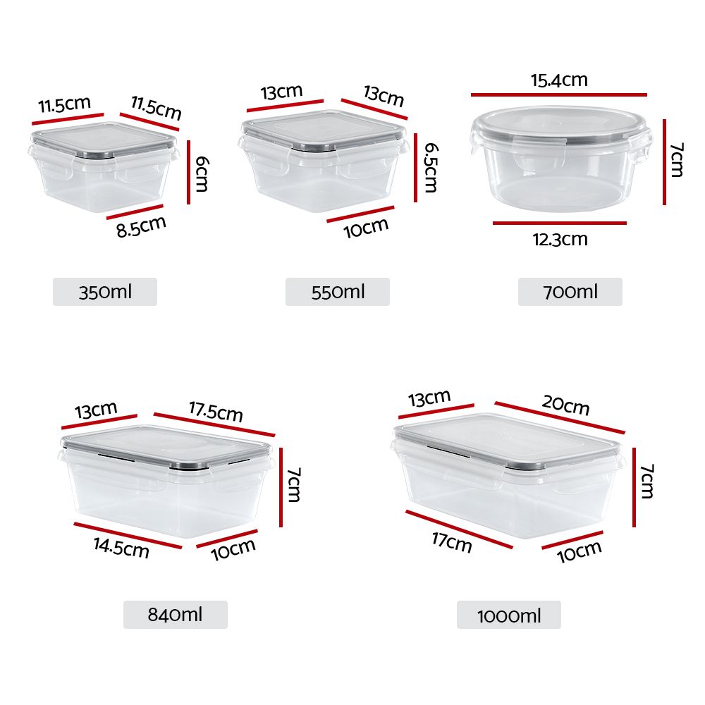 16-Piece Cereal Dispenser and Food Storage Container Set