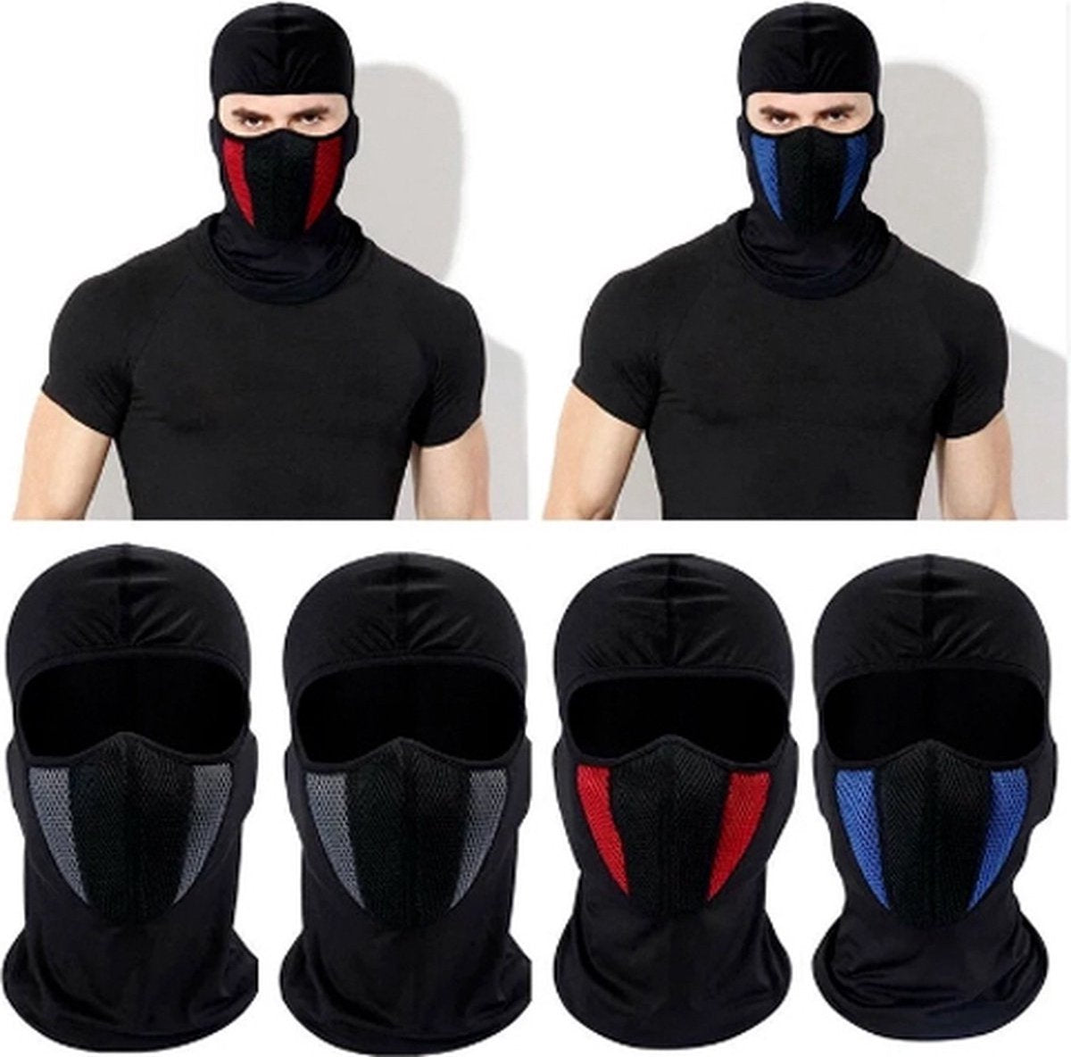Balaclava | Neck Warmer | Bivouac | Face Mask | Motorcycle Cap | Skiing | Snowboarding | Motorcycling | Black/Gray