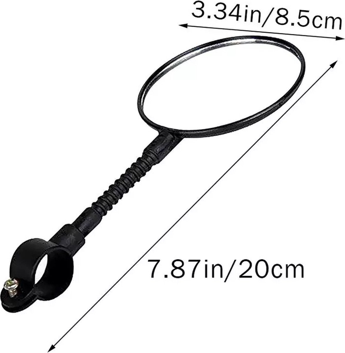 Bicycle mirror - rearview mirror with red reflector