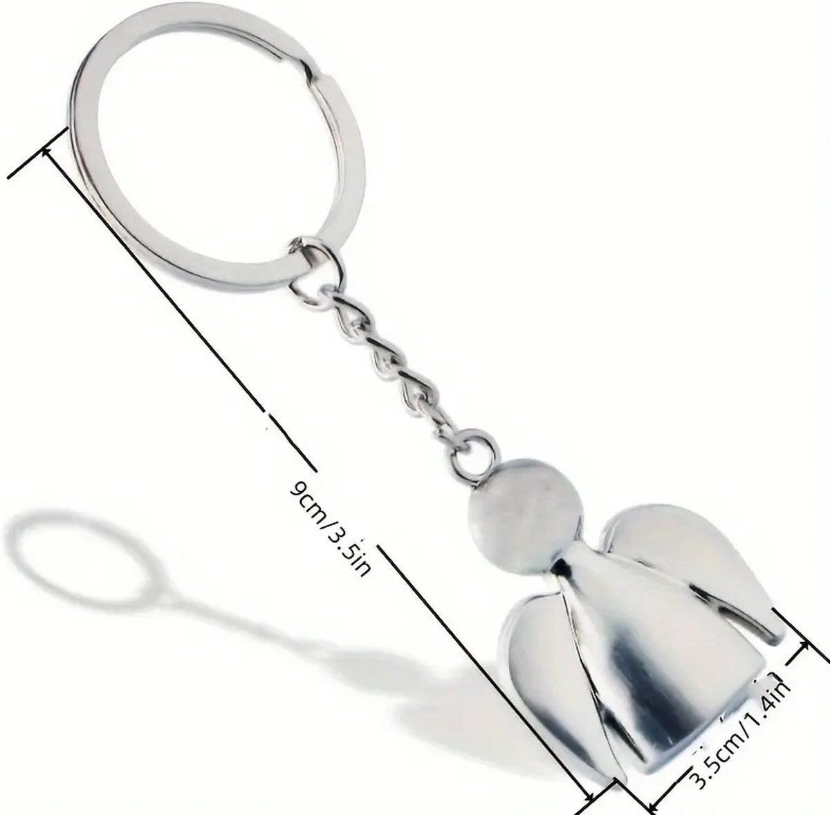 Guardian Angel Keychain | Guardian Angel Keychain | Key Holder | Stainless Steel | Silver