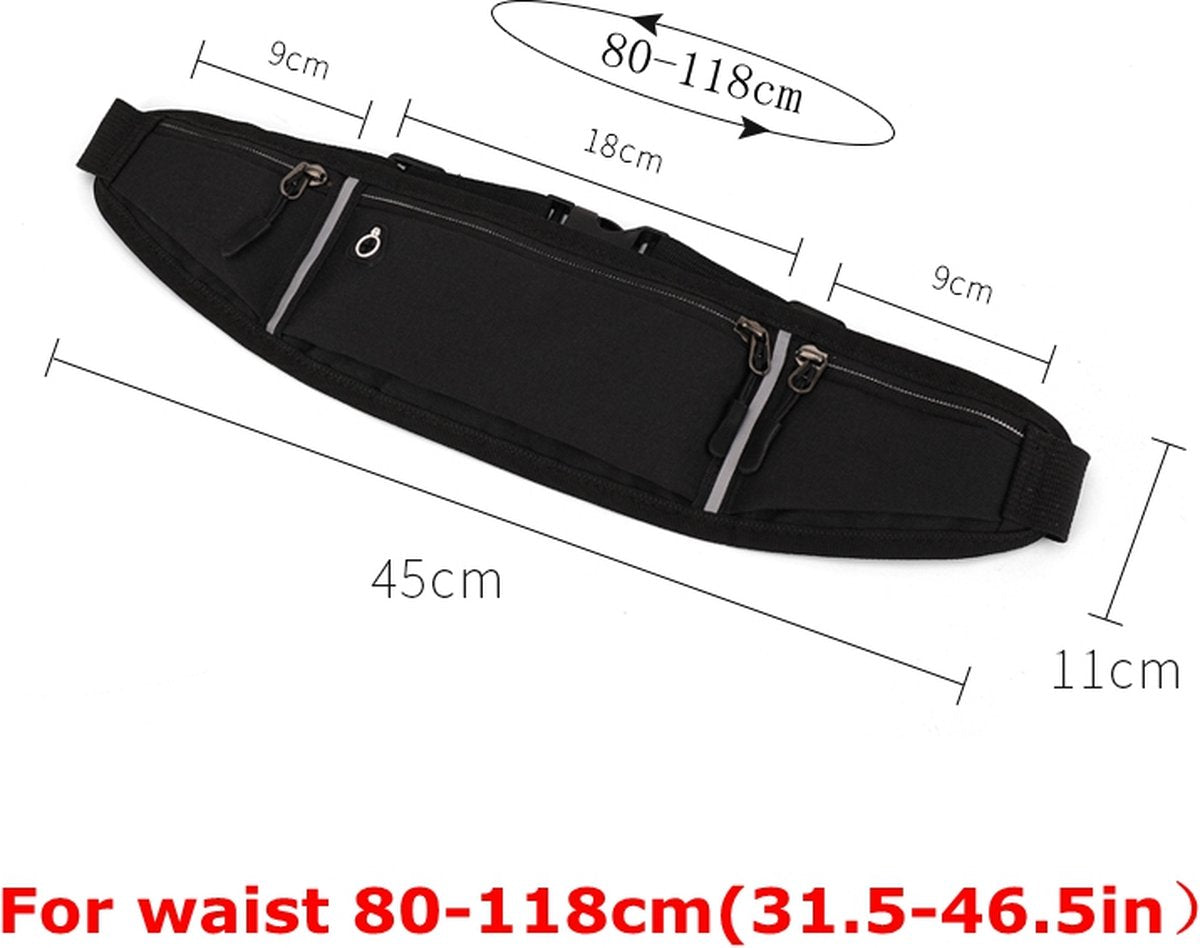 Waist Bag | Running Belt | With Phone Holder | With Smartphone Holder | Reflective | Running Bag | Blue