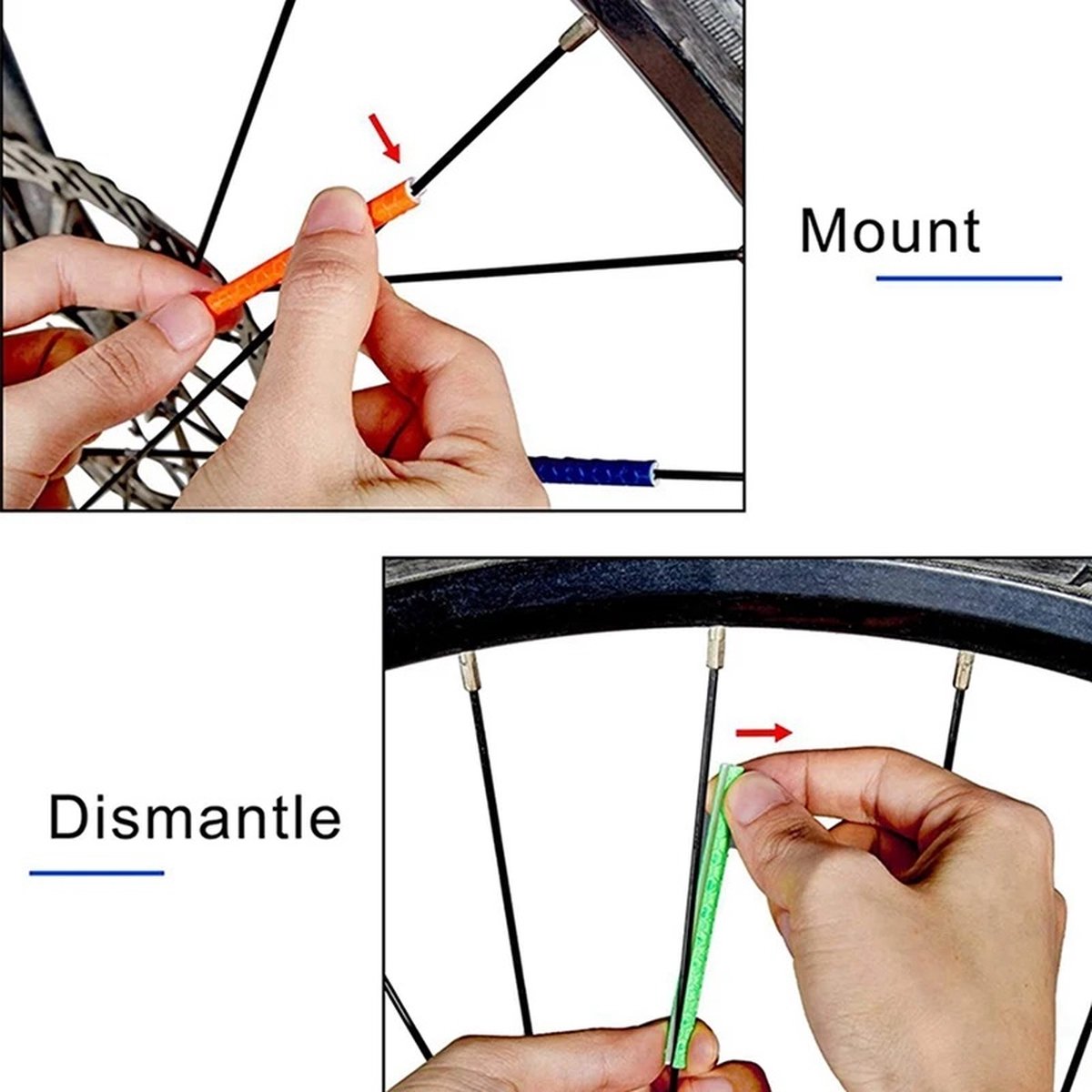 Spoke Bicycle Reflectors Bicycle Wheel 12 Pieces | Spoke Reflectors | Wheel Reflectors | Glow In The Dark | Yellow