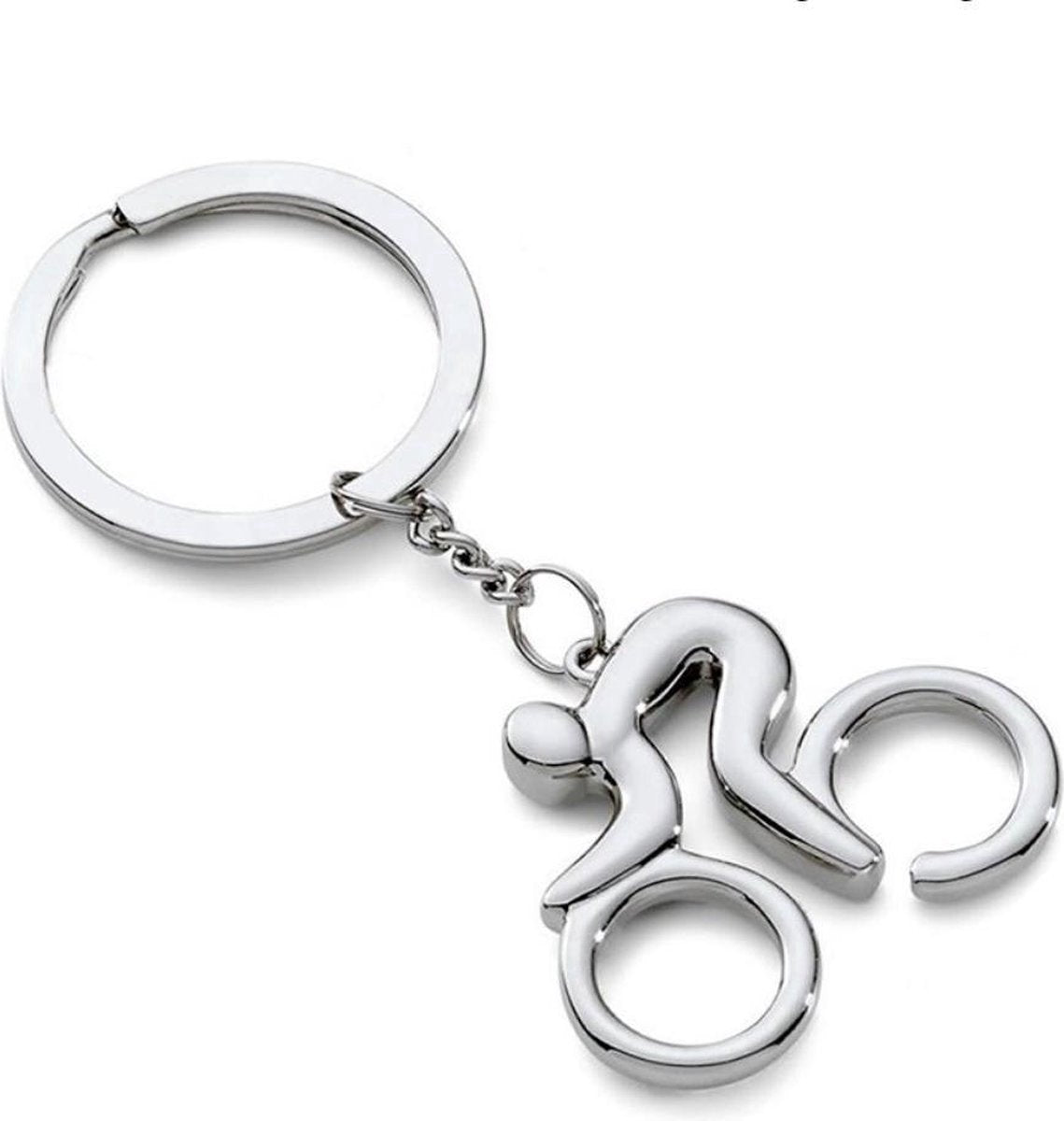 Cyclist Keychain | Key Holder | Road Bike Keychain | Cycling Keychain | Stainless Steel | Silver