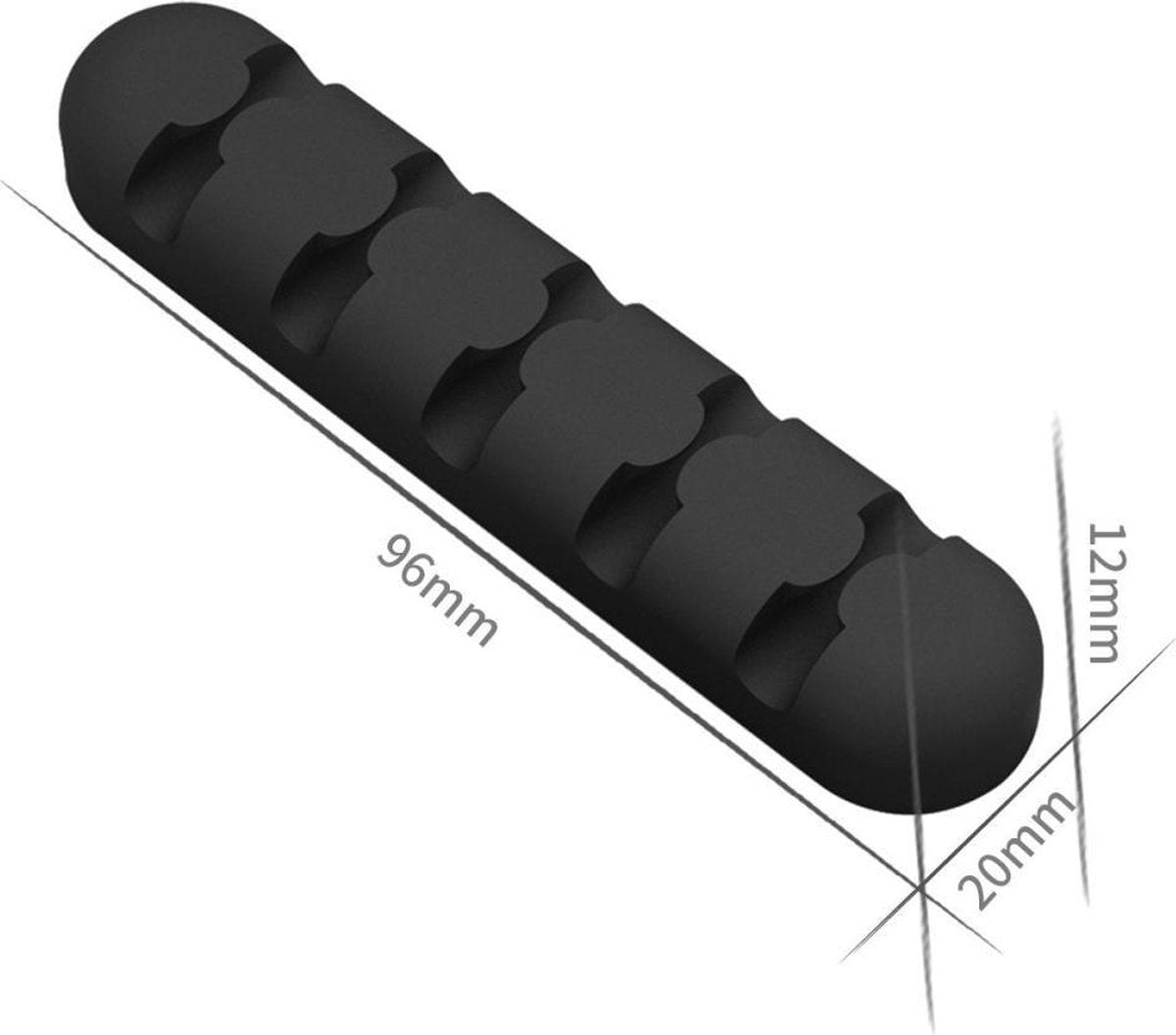 Self-Adhesive Cable Holder | Cable Organizer | Cable Clips | Self-Adhesive Cable Clips | Cable Clamp | Cable Holder | For 5 Cables | Gray