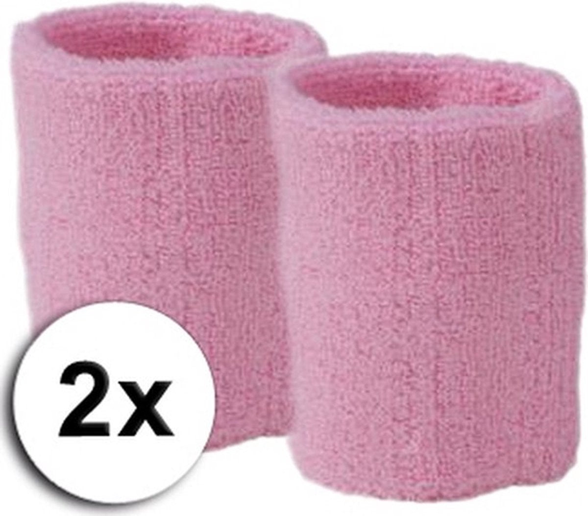 Wristbands Set of 2 | Sweatband | Sweatbands | Wrist | Sports Bands | 1 Piece | 8 x 8 CM | Light Pink