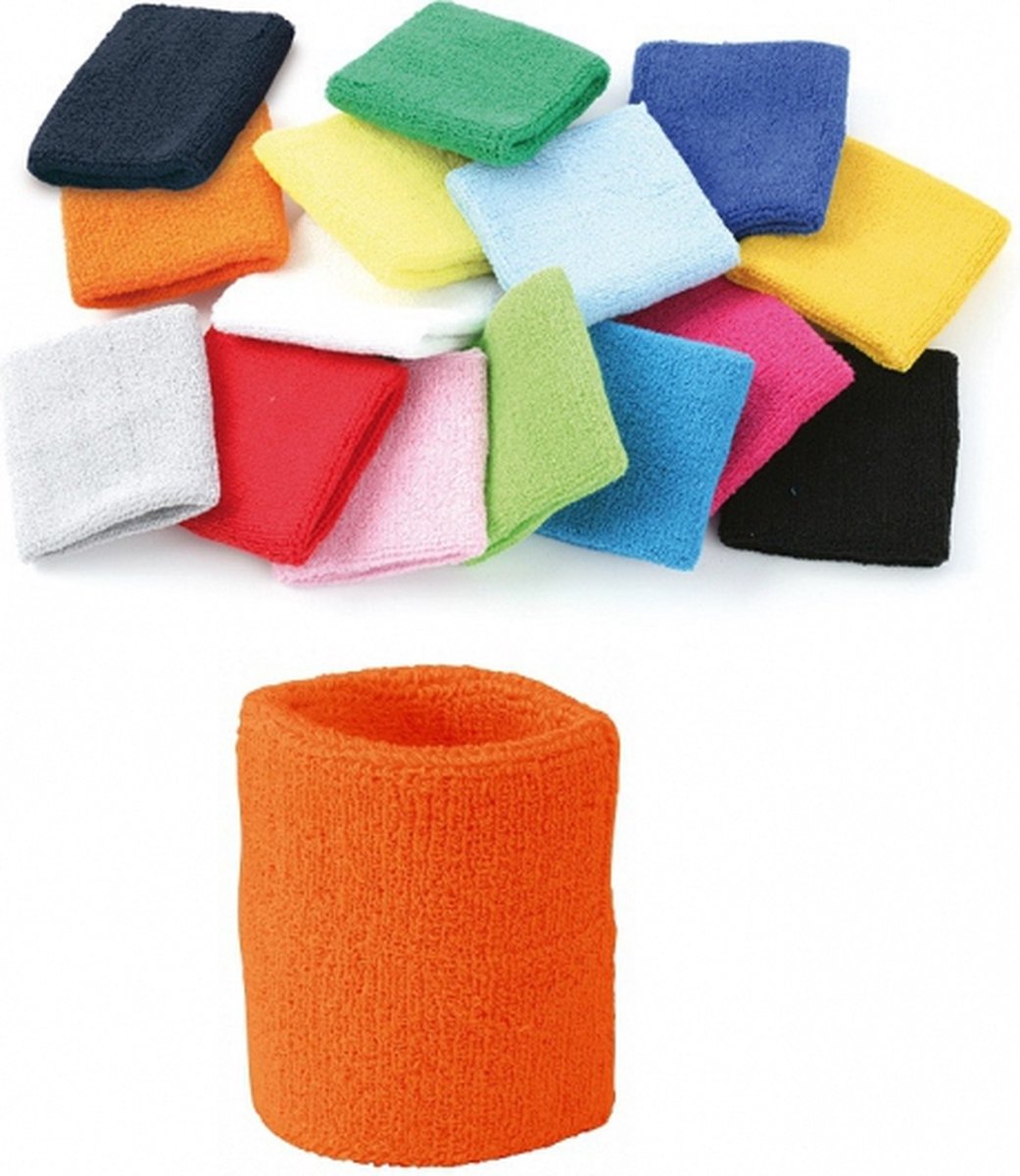 Orange sweatband for wrist