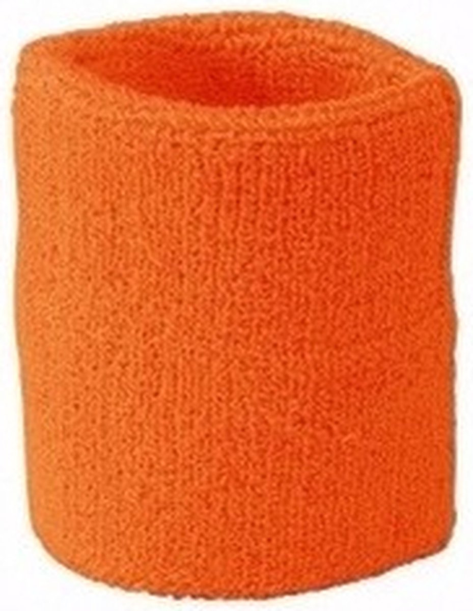 Orange sweatband for wrist