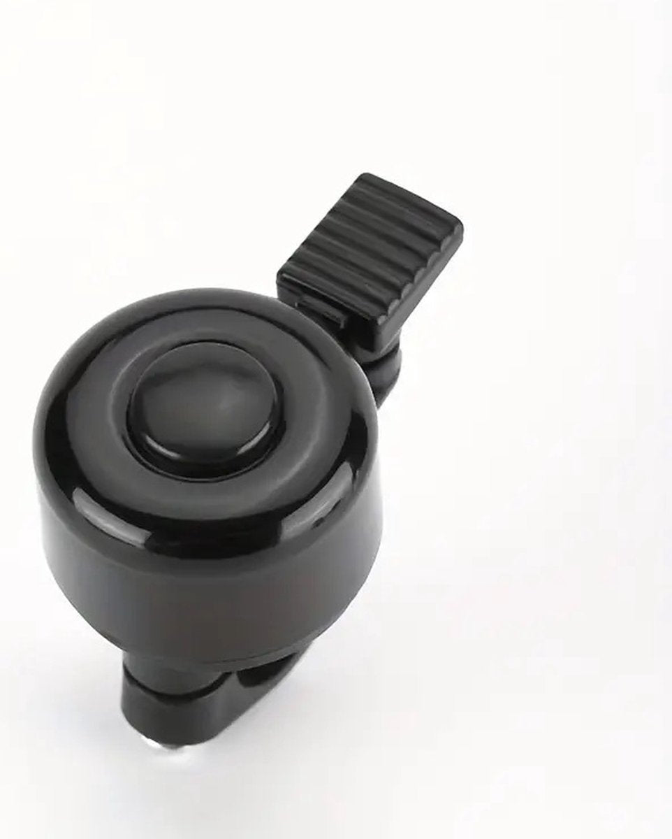Bicycle Bell | Children's Bicycle Bell | Mini Bicycle Bell | 24 mm | Universal | Aluminum | Grooved Handle | Black