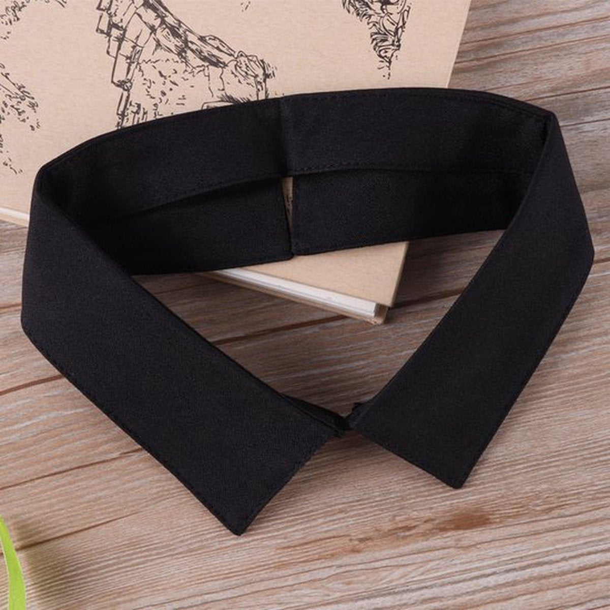 Detachable Collar | Pointed Collar | Pointed Collar | Blouse Collar | Faux Detachable Collar | Women's | Black