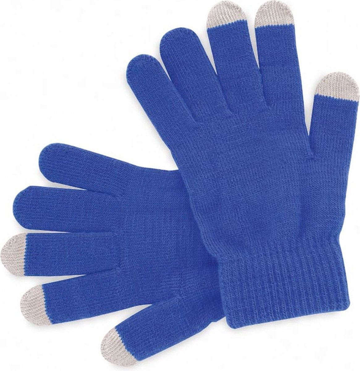Touchscreen Gloves | Mittens | Touch Tip Gloves | Scandinavian Pattern | Unisex | For Adults | One Size | Blue