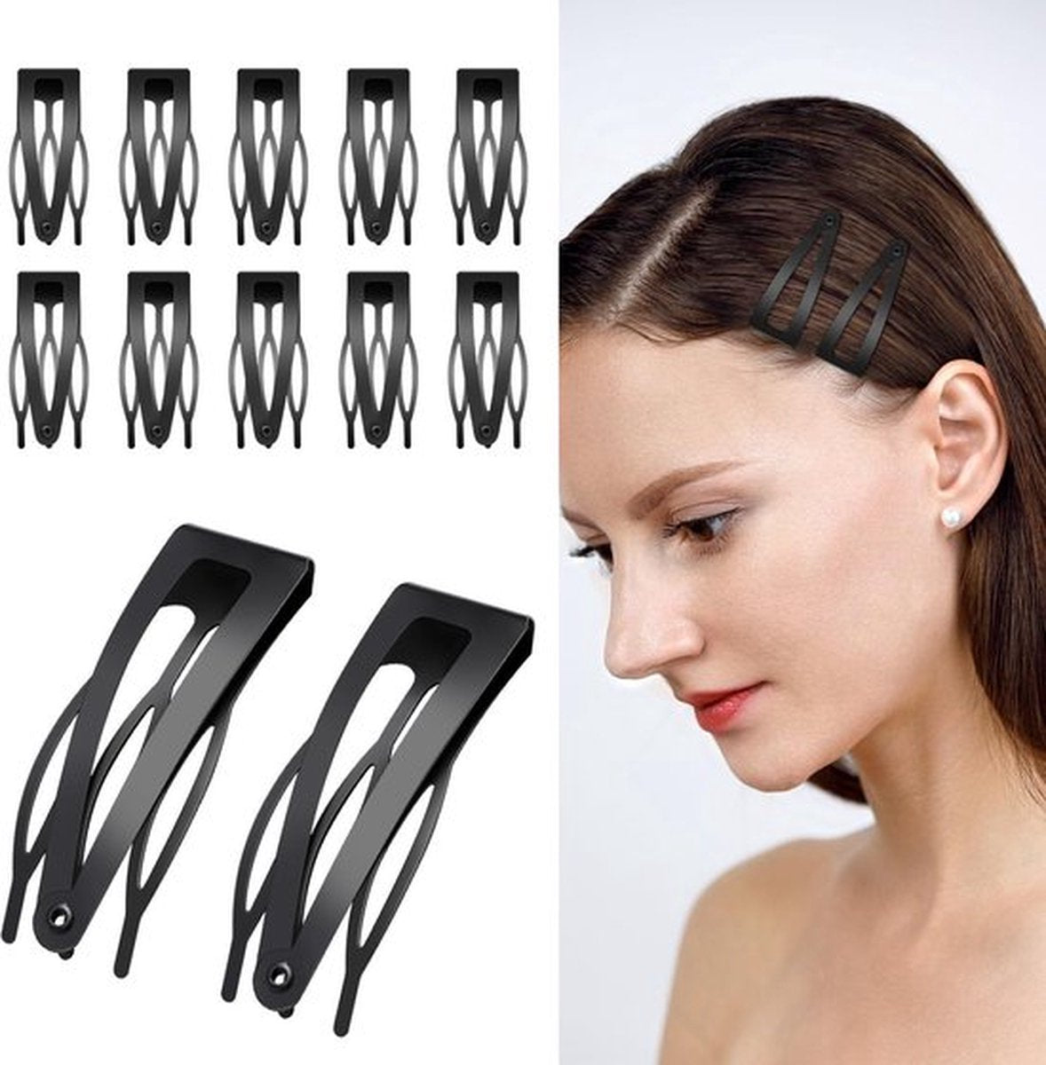 Hair Clips Set of 10 | Hairpins | Hair Clips | Hair Clips | Hairpin | Hair Clips | Multicolor | Black