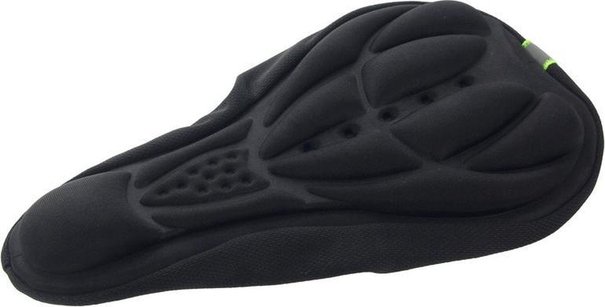 Note type!! 3D Silicone Lycra Nylon & Gel Pad Bicycle Saddle Seat Cover Soft Cushion Fits Types of Bikes (Black)