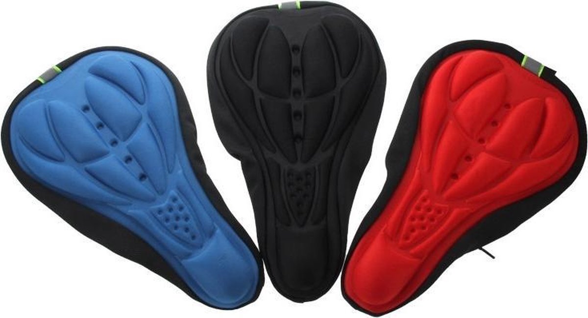 Note type!! 3D Silicone Lycra Nylon & Gel Pad Bicycle Saddle Seat Cover Soft Cushion Fits Types of Bikes (Black)
