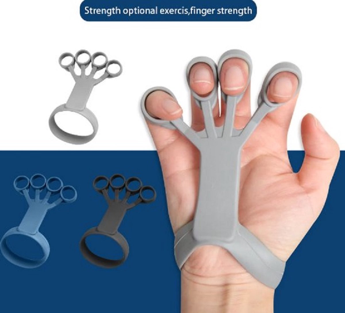Finger Trainer Finger Resistance Band | Finger Stretcher | Hand Trainer | Finger Gripper | Grip Trainer | 5 KG | Black
