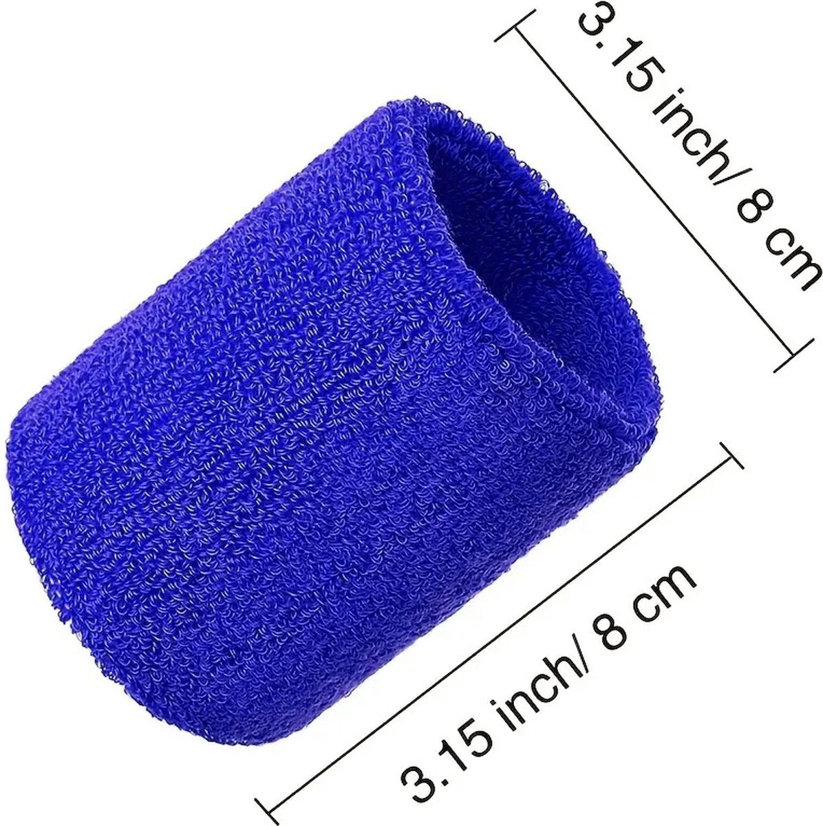 Wristband Set | Sweatband | Sweatbands | Wrist | Sports Bands | 2 Piece | Blue