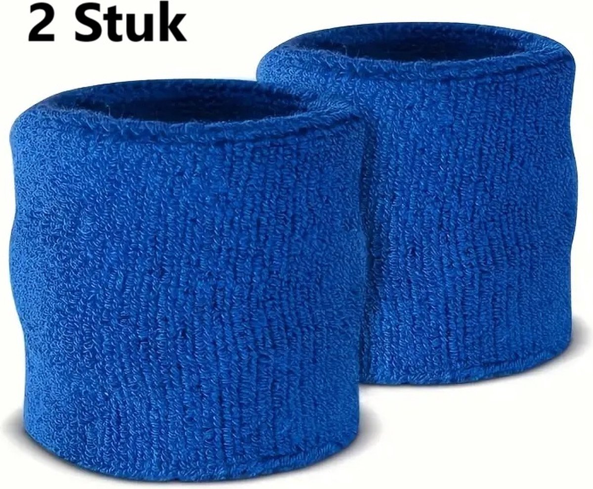 Wristband Set | Sweatband | Sweatbands | Wrist | Sports Bands | 2 Piece | Blue