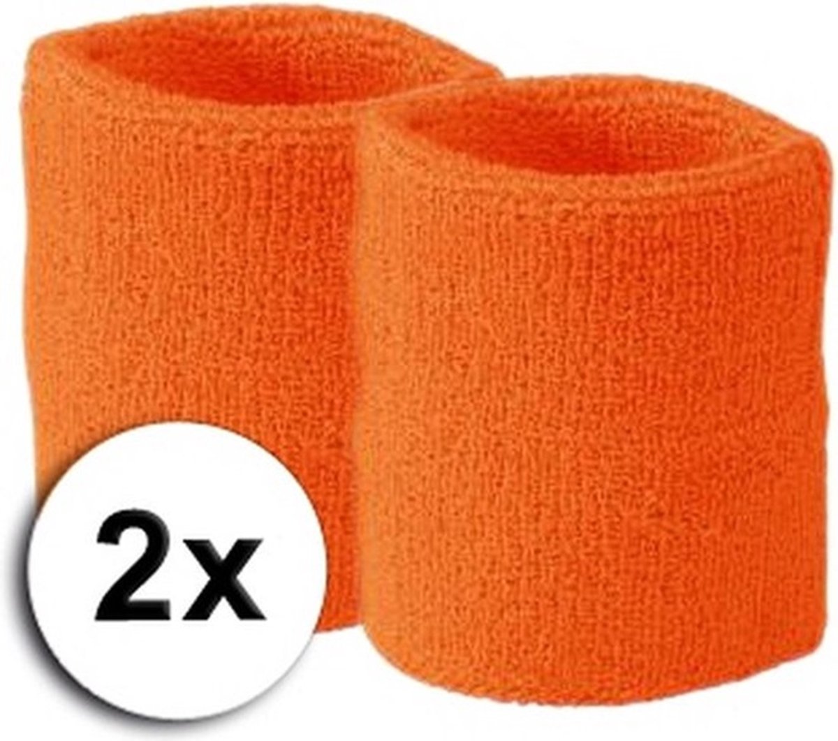 Wristband Set | Sweatband | Sweatbands | Wrist | Sports Bands | 2 Piece | Orange