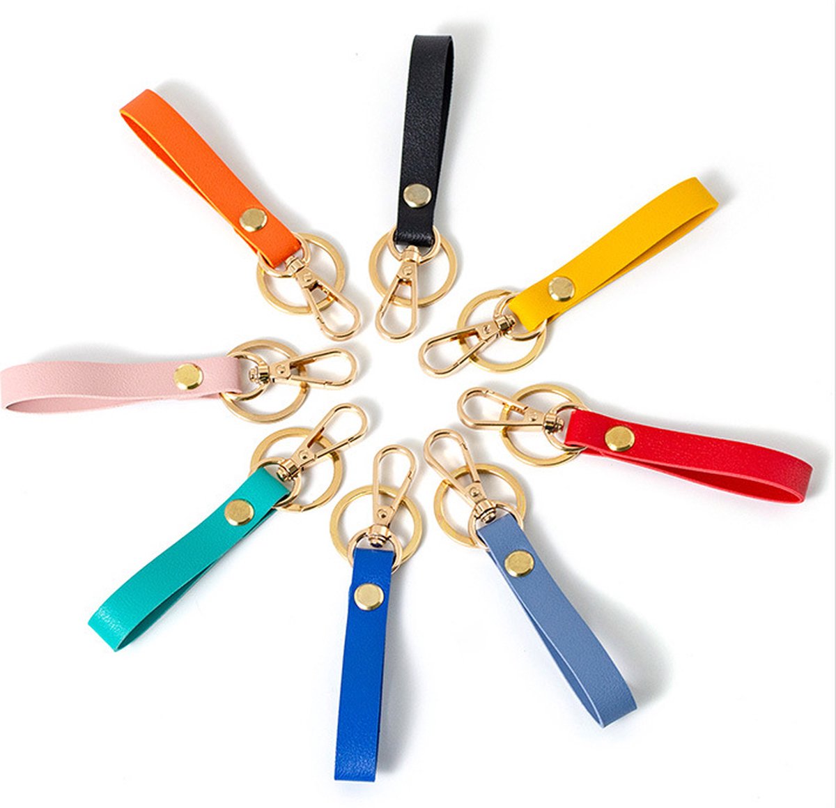 Luxury Ladies' Keychain | Key Holder | Car Keychain | Modern Style | With Double Key Rings | Red