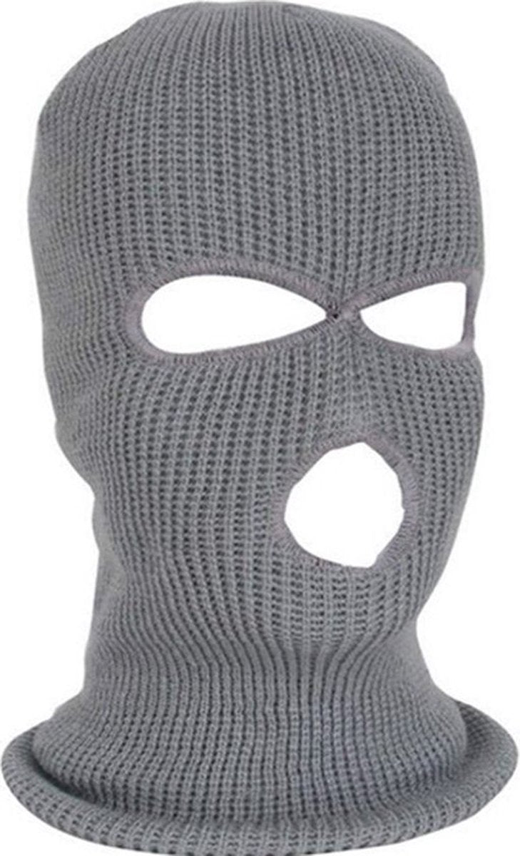 2x Facemask I Sports hat I Three-hole hat I Ski hat I Bivouac I Balaclava I One Size I Gray