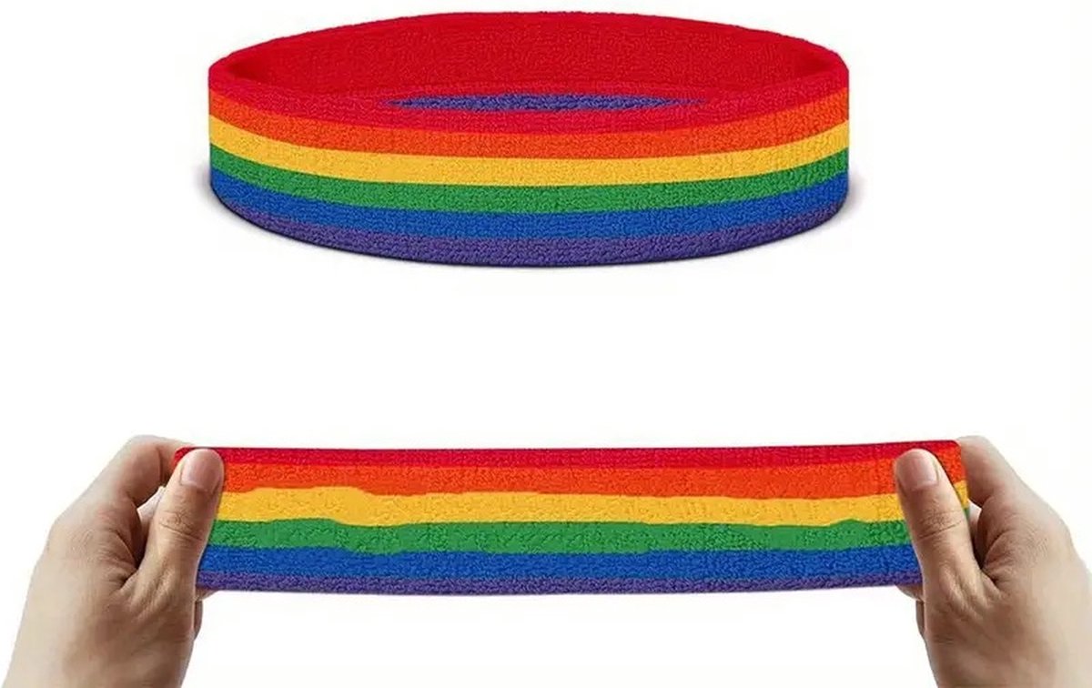 Set of Headband & 2x Wristbands Set | Sweatband | Sweatbands | Head and Wrist | Sports Band | Rainbow