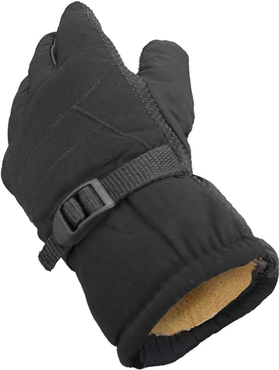 Warm, waterproof men's winter ski gloves with full fleece lining