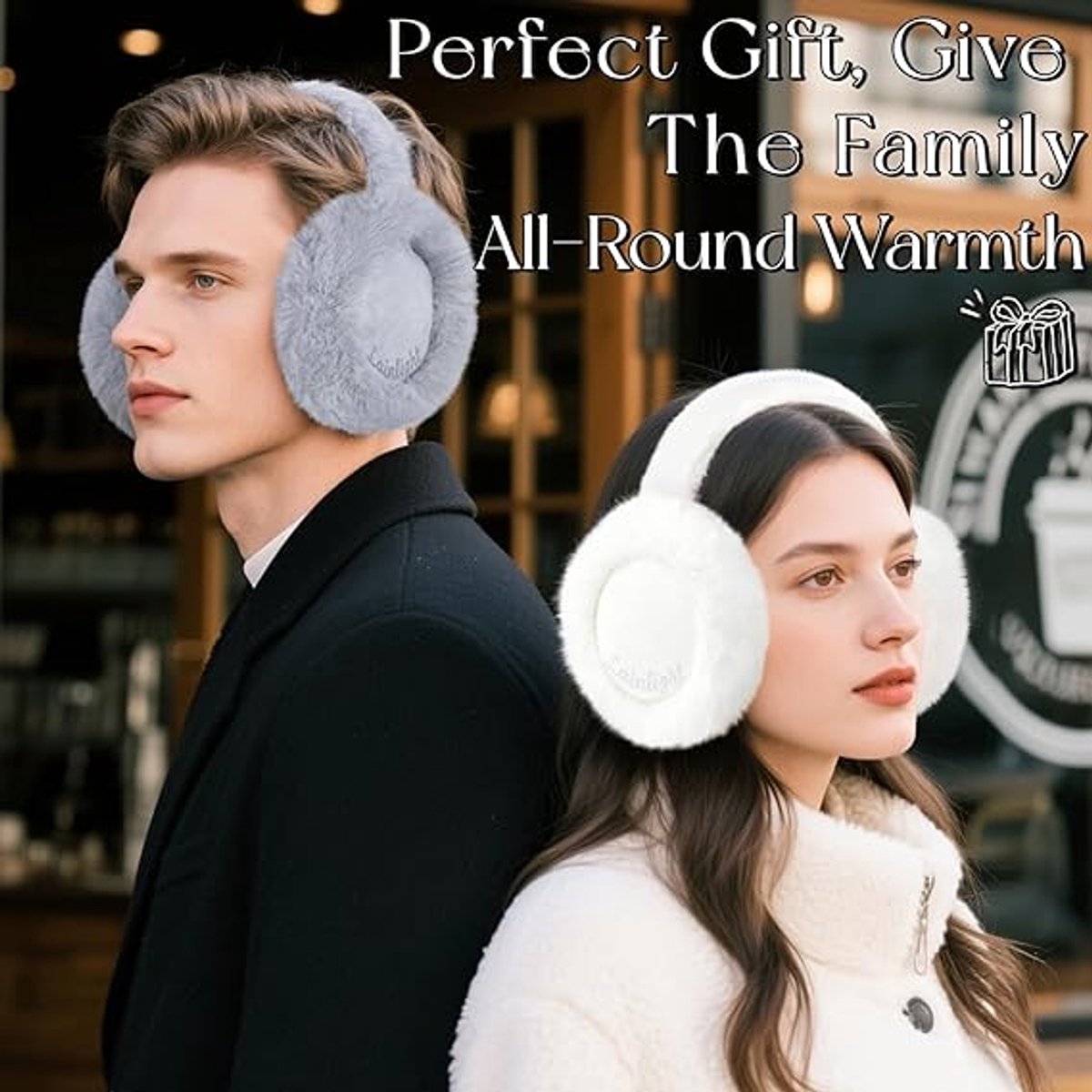 Warm earmuffs - Foldable, cute plush earmuffs - Soft and skin-friendly - Stylish and versatile - Protect your ears from the cold - grey