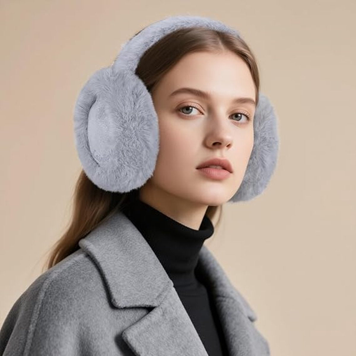 Warm earmuffs - Foldable, cute plush earmuffs - Soft and skin-friendly - Stylish and versatile - Protect your ears from the cold - grey