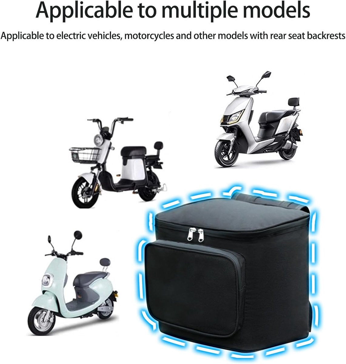 Motorcycle Saddle Bag - Road Bike Small Saddle Bag - Motorcycle Storage Bag - Waterproof Back Bag - Adventure Travel Organizer - Rugged Motorcycle Equipment - Touring Carrier for Helmet, Tools, Helmet, Outdoor Gear, Rear Seat