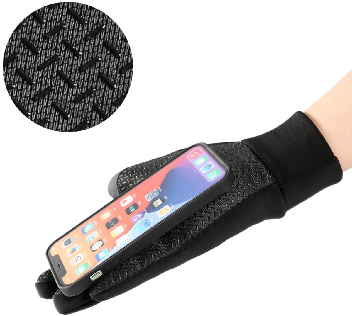 Full-finger winter gloves - touchscreen, fleece-lined, warm, thickened, waterproof, windproof, and non-slip for outdoor cycling.
