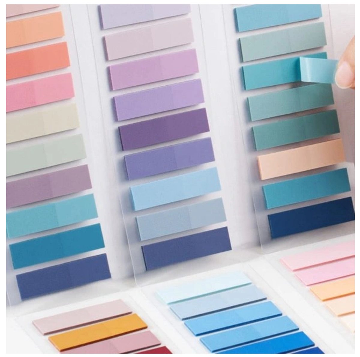 Color index stickers 2000-piece 1.6×0.5 inch – PET, page markers