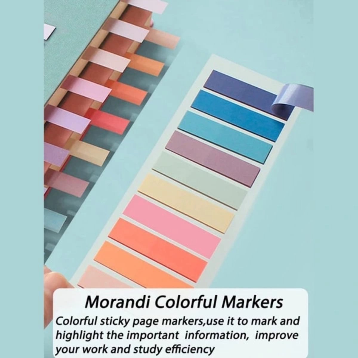 Color index stickers 2000-piece 1.6×0.5 inch – PET, page markers