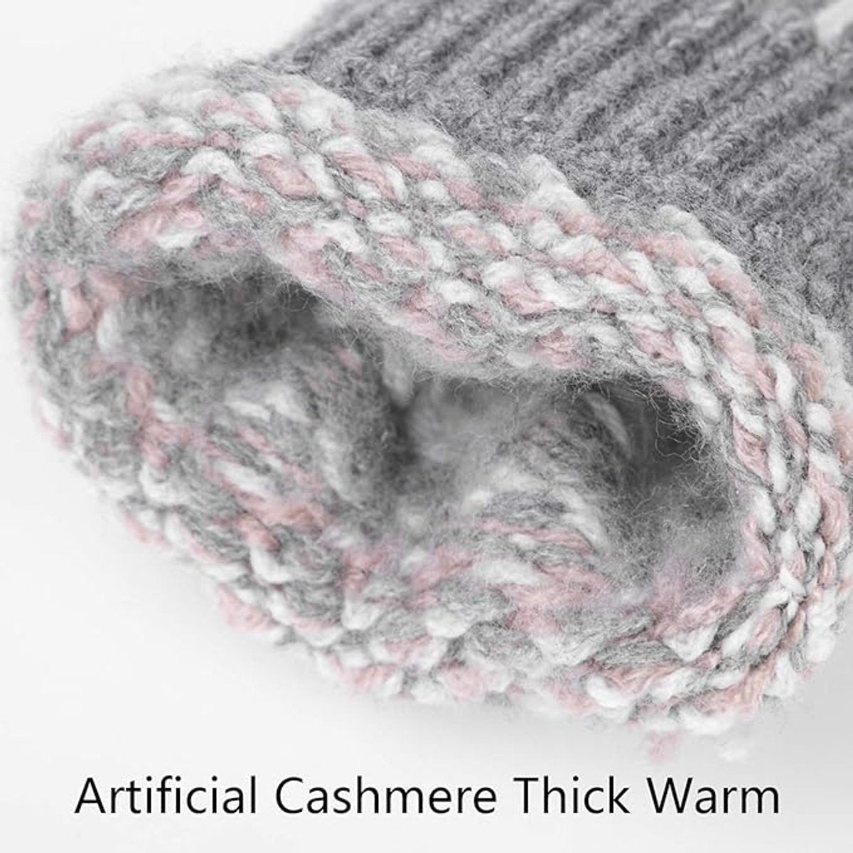 Women's winter gloves - Snowflake print Warm touchscreen gloves - Unisex - Reusable
