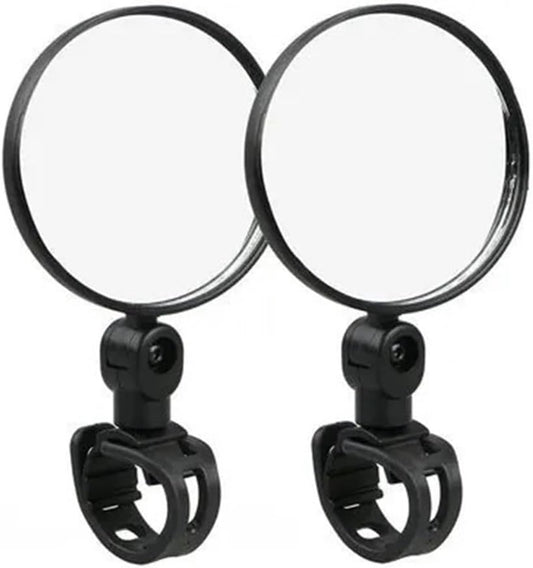 Motorcycle rearview mirror - bicycle rearview mirror 360-degree rotatable auxiliary convex mirror - bicycle rearview mirror on the handlebars