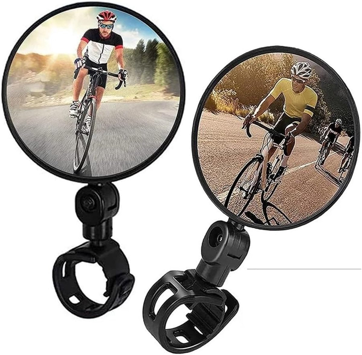 Motorcycle rearview mirror - bicycle rearview mirror 360-degree rotatable auxiliary convex mirror - bicycle rearview mirror on the handlebars