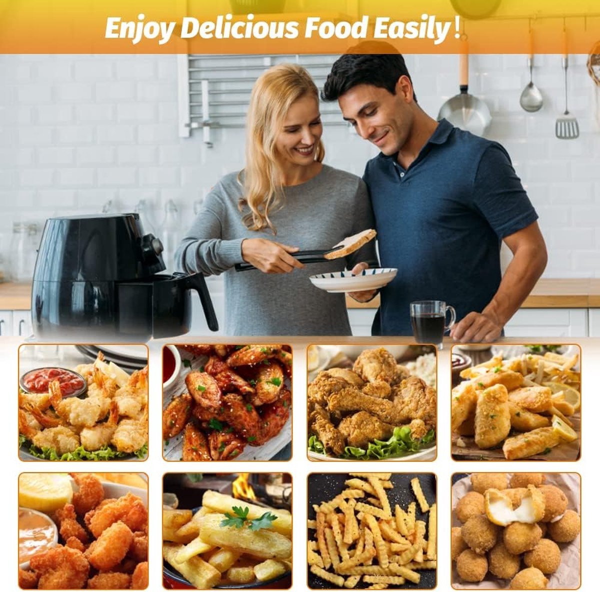 2 Airfryer Silicone Trays - Airfryer Accessories - BPA Free - Baking Paper Alternative - Airfryer Trays - Airfryer Liner - Rectangular - Airfryer Silicone Baking Paper - 17.5x12x6 Cm - Baking Mold - Black - Sustainable - Non-Stick - Dishwasher Safe