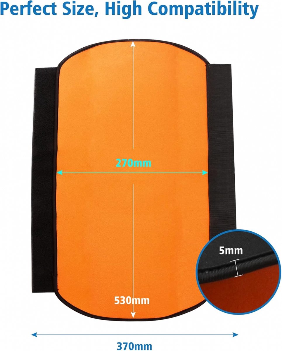 E-Bike Battery Protective Cover - Integrated Battery Cover - Integrated Battery Cover - Battery Cover Electric Bike or E-Bike - Protective Cover for Luggage Rack Battery of Electric Bike - Bicycle Battery Protective Cover - Battery Cover - Universal - Bla