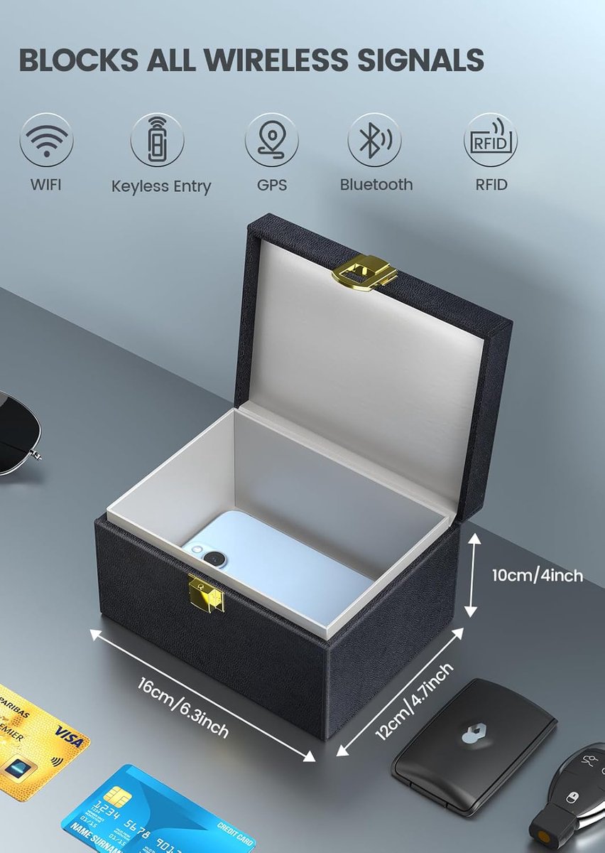RFID Car Key Anti-Theft - RFID Protective Case Car Key - Protective Case Car Key Box - Car Key Safe - RFID Anti-Theft Box - Faraday Box Car Key - Faraday Box - Keyless Entry Case - Key Pouch - Key Bags - Three-Piece Set