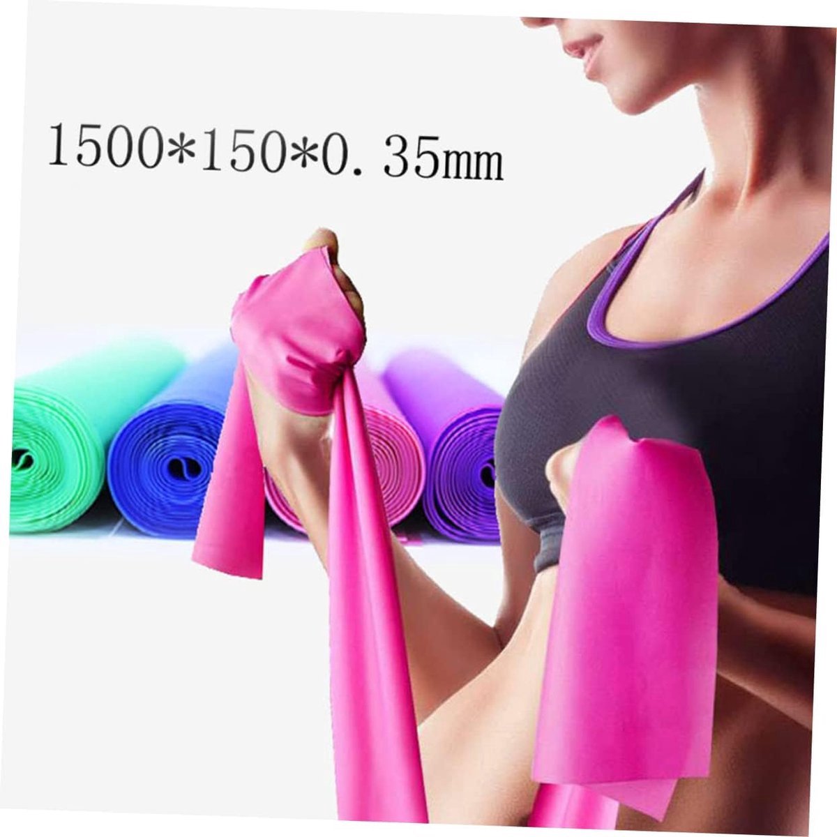 3 pieces - Resistance bands - Silicone exercise bands - With different resistance intensities - Silicone exercise bands - Exercise bands for training, physiotherapy, stretching, recovery, Pilates, rehabilitation and yoga