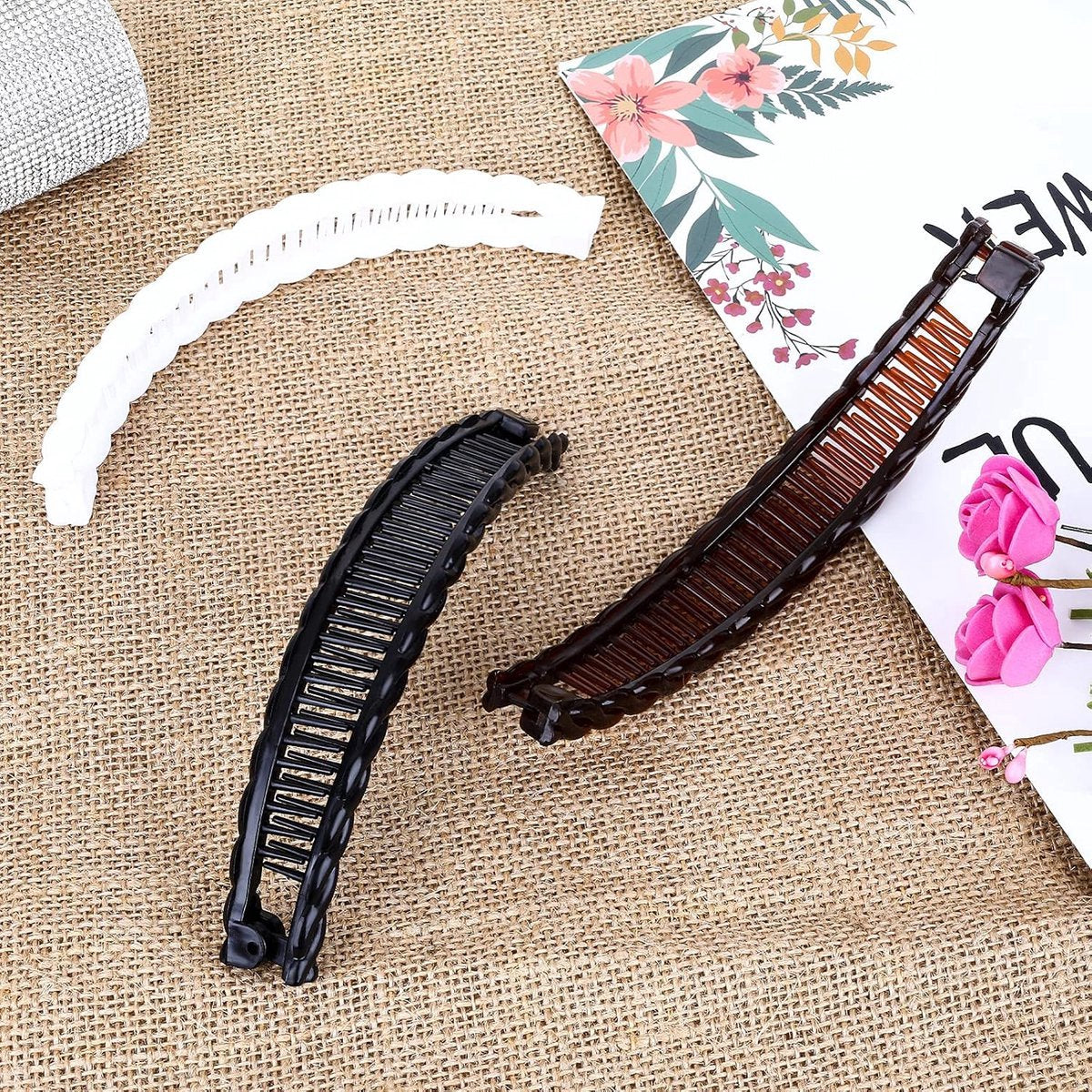 Banana Clip - Premium Hair Clips - 3 Pieces - Hair Clip - Hair Clip - Women's Hair Clips - Large - Hairpin - Versatile - Not Easy to Break - Fashion & Simple - Nude Hair Clips - Christmas Gift - Deals